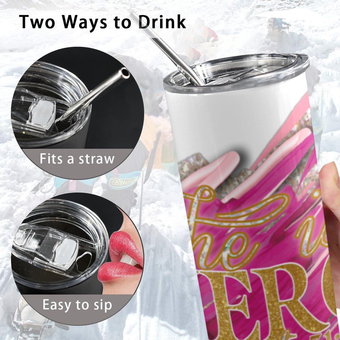 She is Fierce 20oz Tall Skinny Tumbler with Lid and Straw