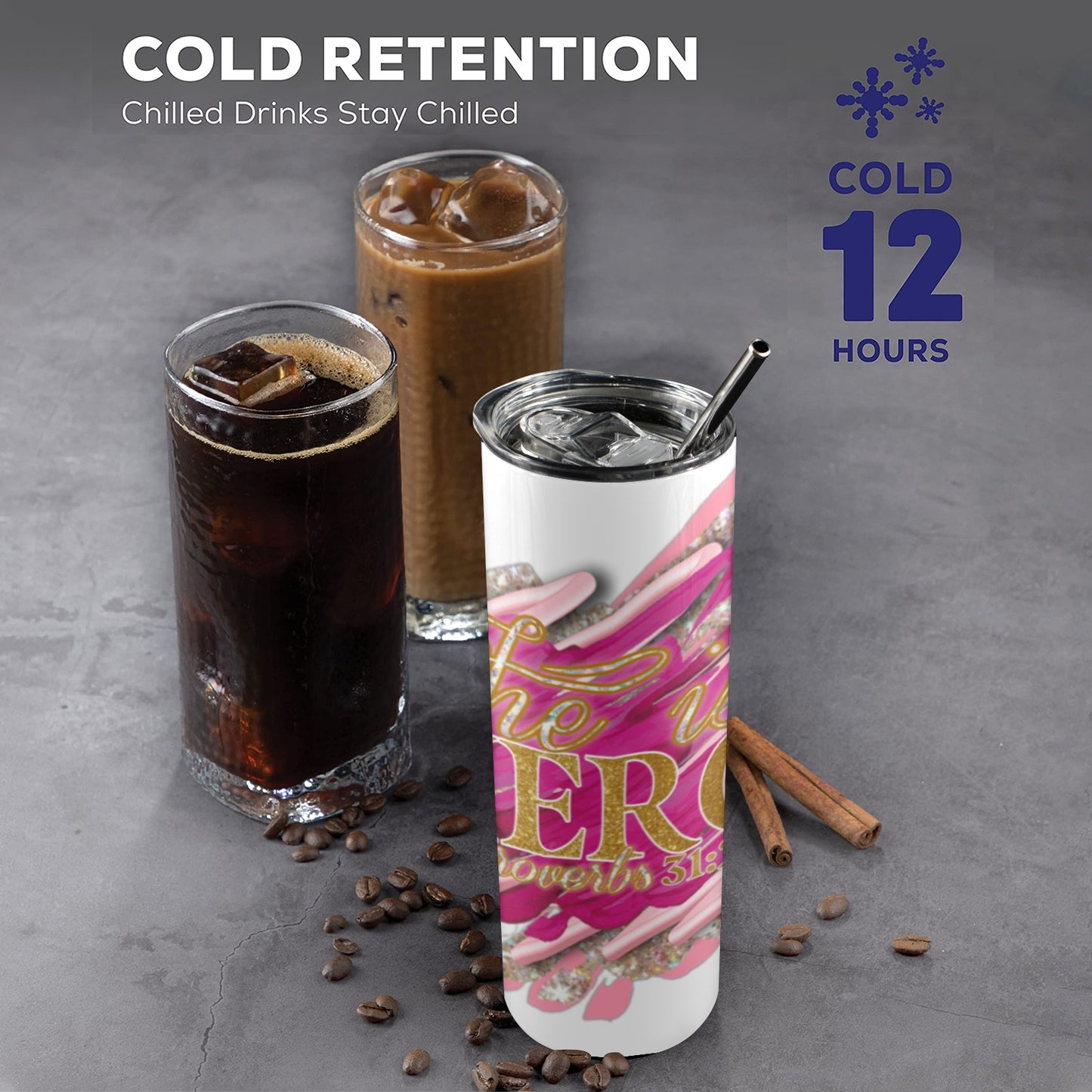She is Fierce 20oz Tall Skinny Tumbler with Lid and Straw