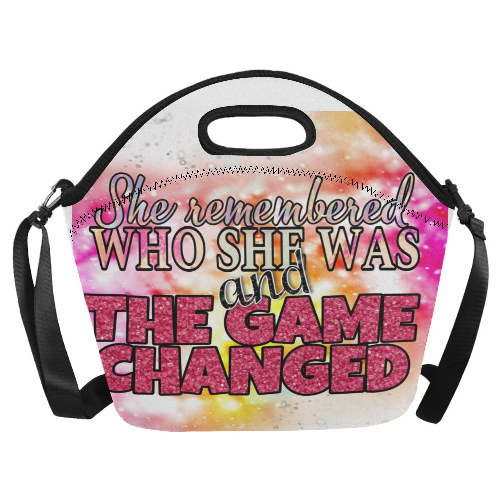 She Remembered Who She Was Large Neoprene Lunch Bag