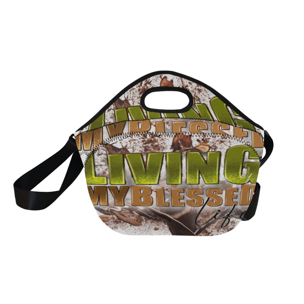 Living My Blessed Life Large Neoprene Lunch Bag